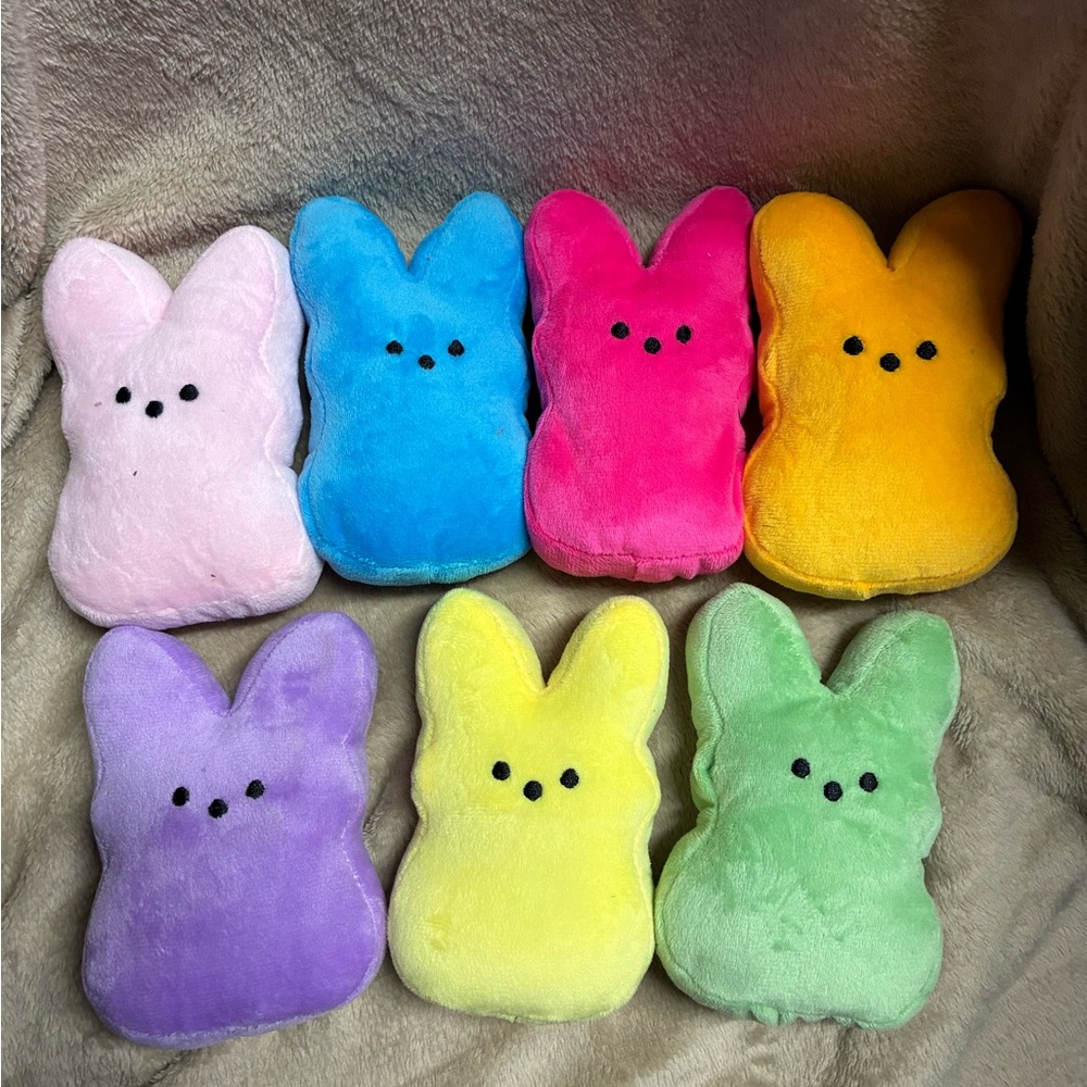 Colorful Plush Bunny Toys for Small Pets